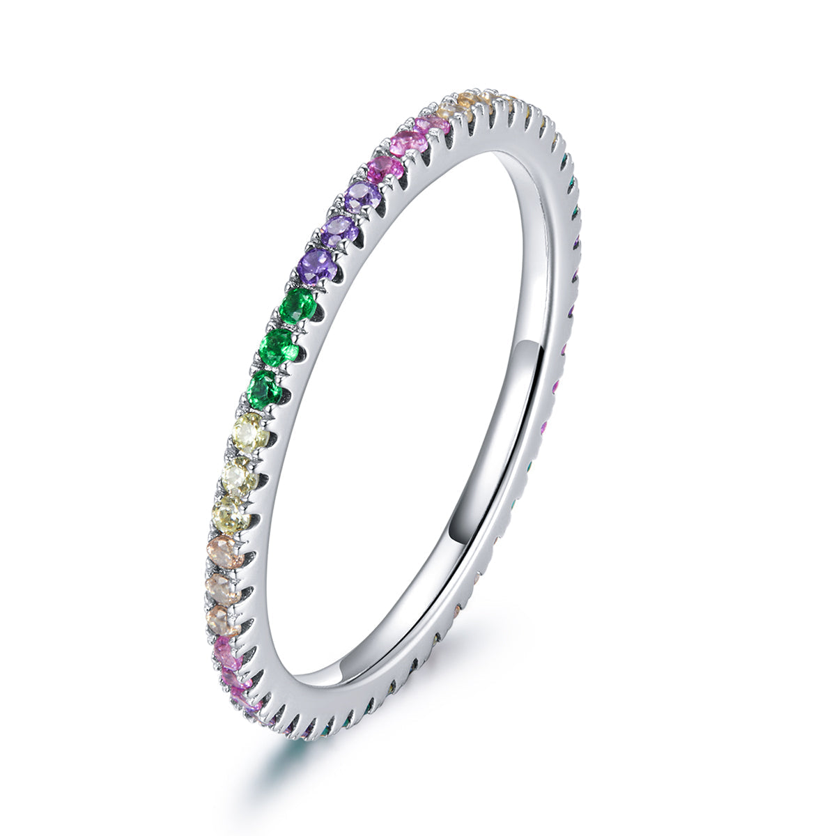 925 Sterling Silver Pavé Set CZ Ring Size 6 for Women  DestGlow