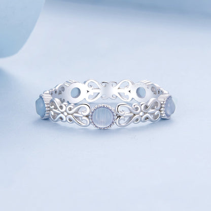 S925 Sterling Silver 4mm Plated Platinum Ring for Women Size 6.0 by Bids.com