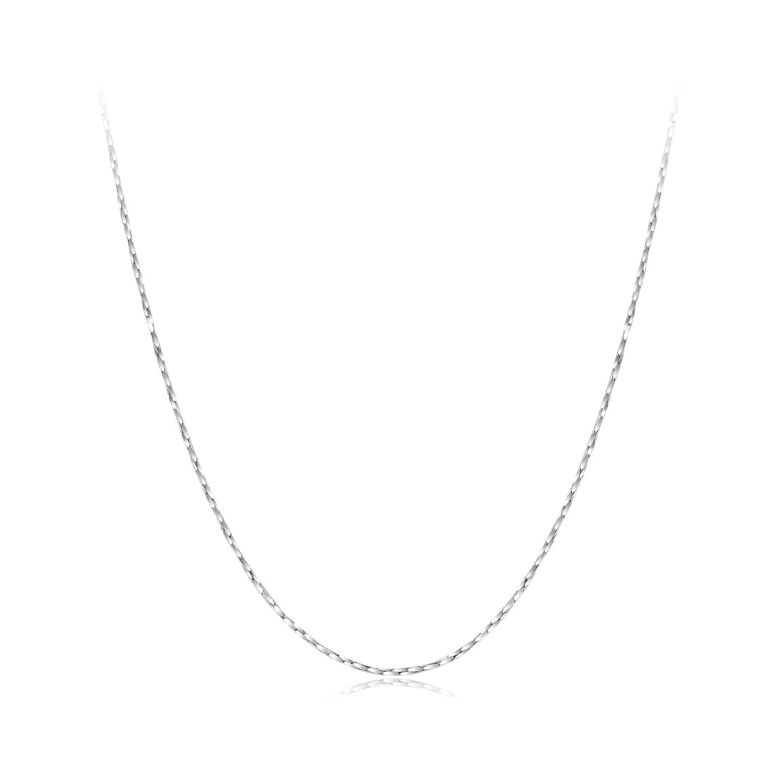925 Sterling Silver White Gold Plated Necklace 40+5cm for Women  DestGlow
