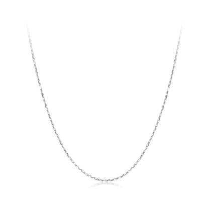 925 Sterling Silver White Gold Plated Necklace 40+5cm for Women  DestGlow