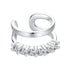 925 Sterling Silver Earrings with Pavé Setting CZ in Platinum  DestGlow