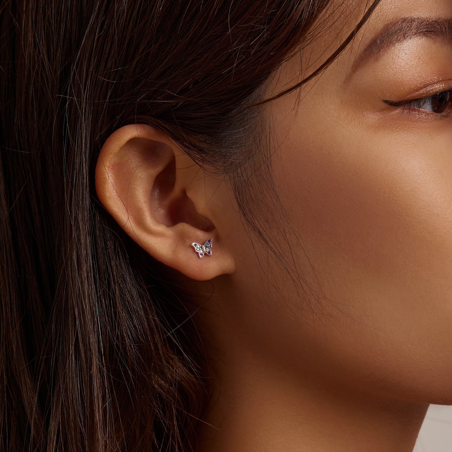925 Sterling Silver Earrings with Pavé Setting CZ and Oxidized Silver  DestGlow