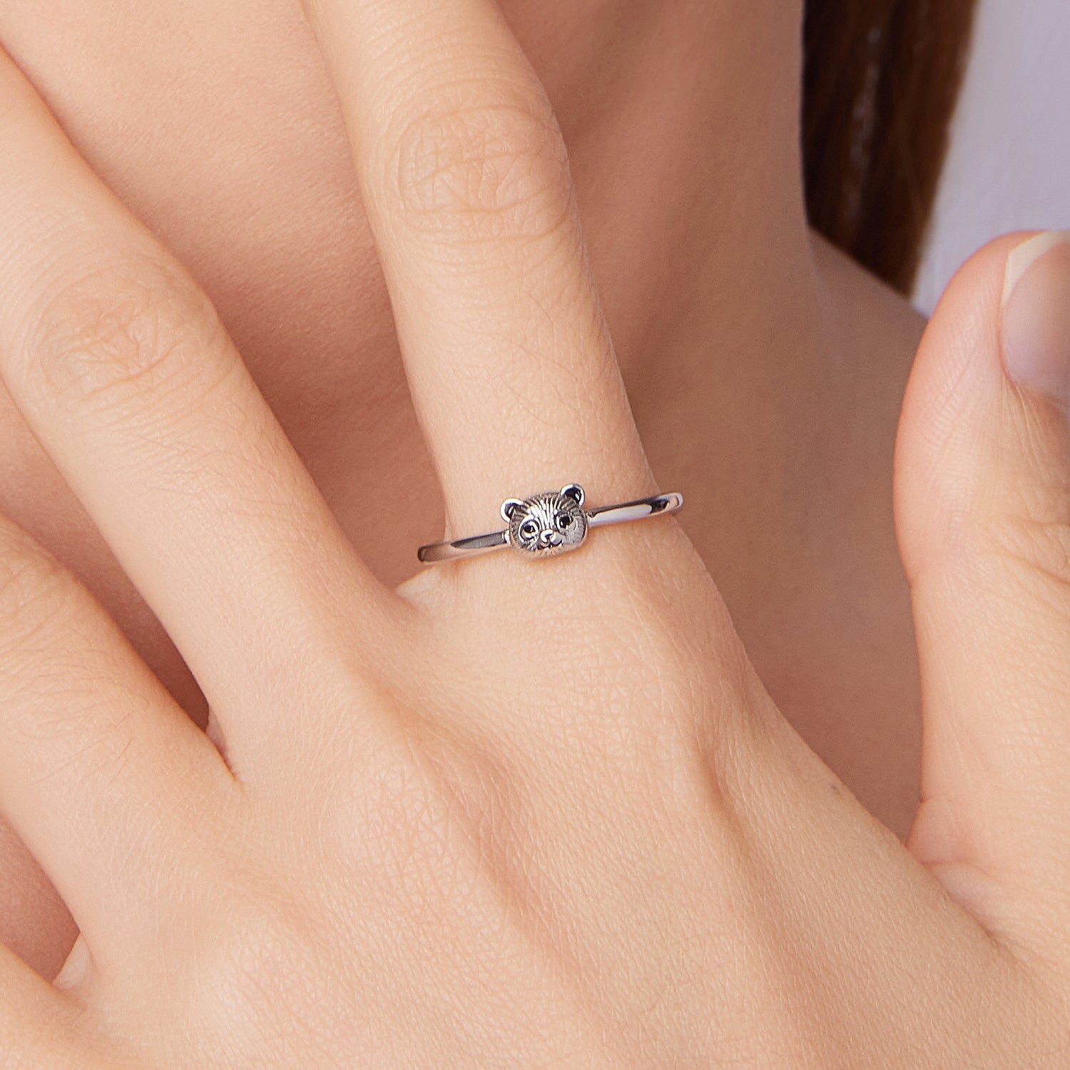 925 Sterling Silver White Gold Plated Enamel Ring for Women  DestGlow