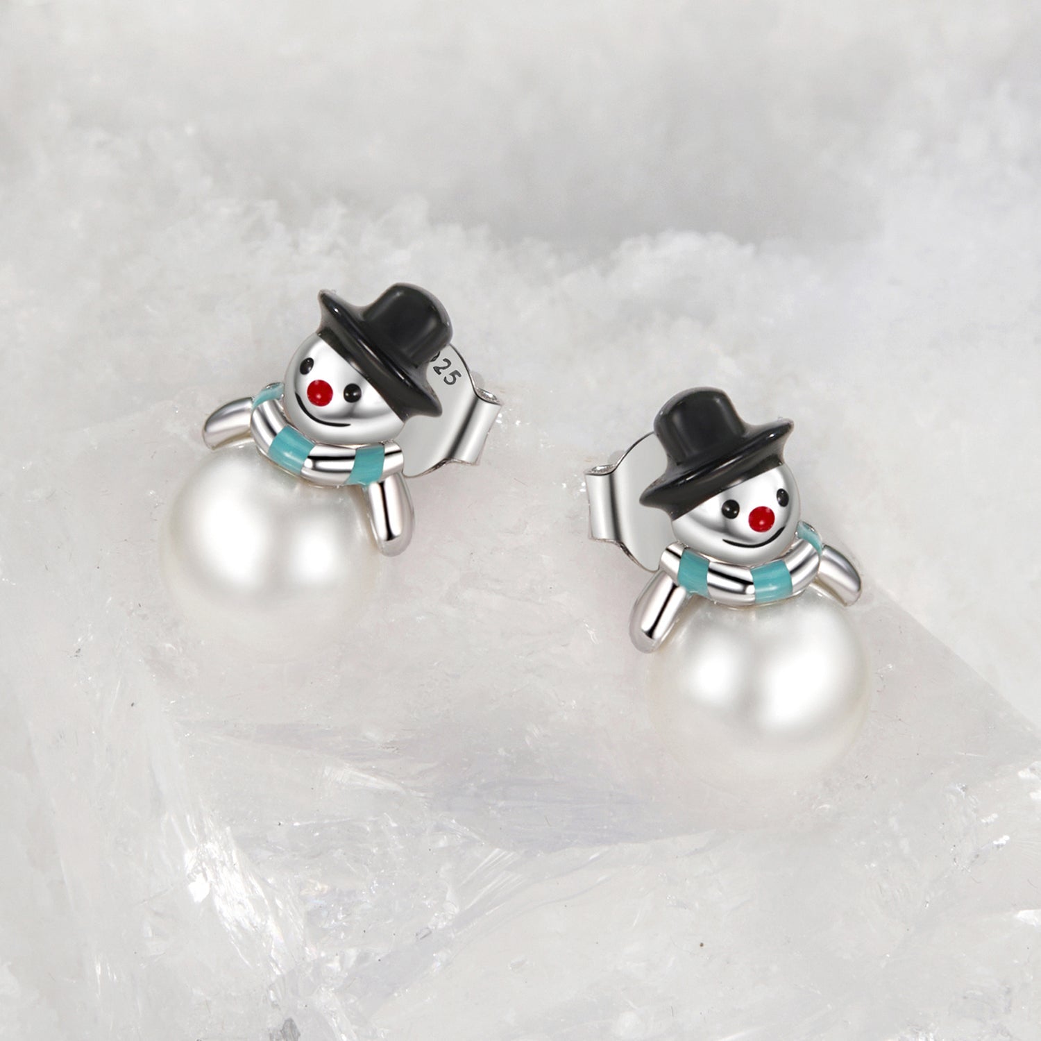 925 Sterling Silver White Gold Plated Quality Shell Pearl Earrings  DestGlow