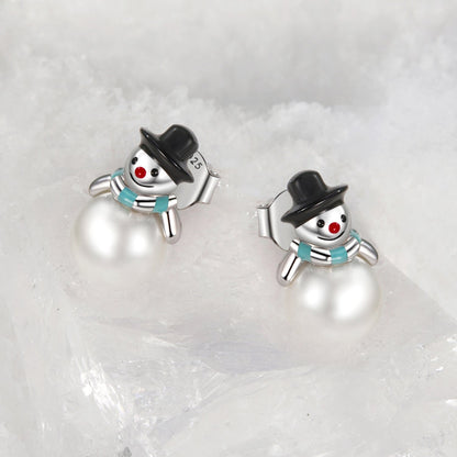 925 Sterling Silver White Gold Plated Quality Shell Pearl Earrings  DestGlow