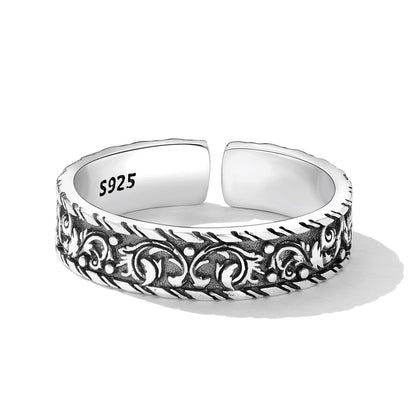 925 Oxidized Silver 0.5cm Ring  DestGlow