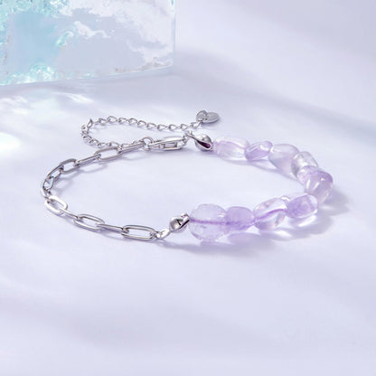 925 Sterling Silver &amp; White Gold Plated Crystal Bracelet 16+5cm for Women  DestGlow