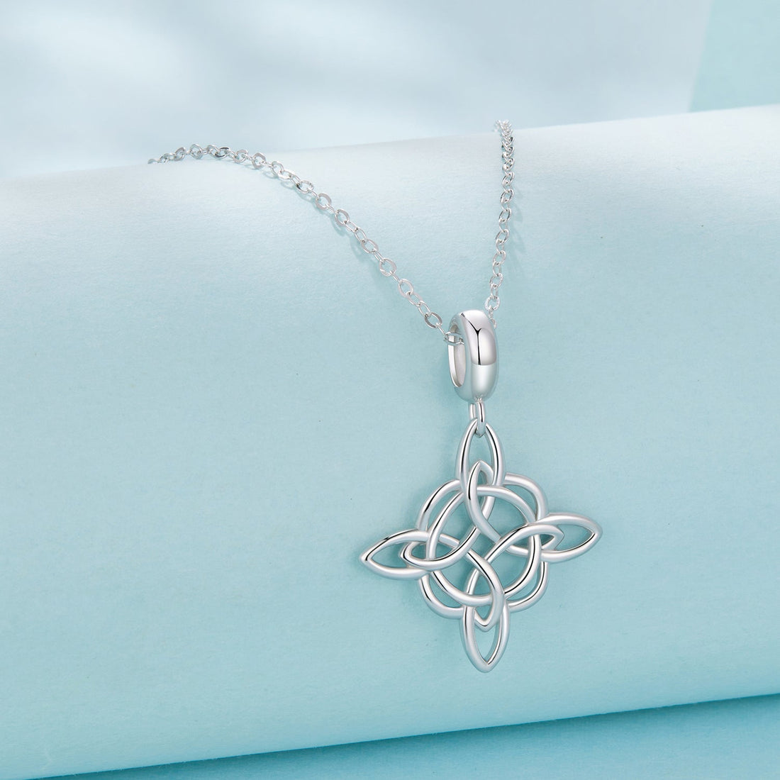 925 Sterling Silver Necklace with White Gold Plating and CZ - 40+5cm for Women  DestGlow