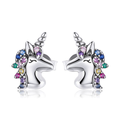 925 Sterling Silver Earrings with Pavé Setting CZ, Oxidized, 1.4x0.9cm for Women  DestGlow
