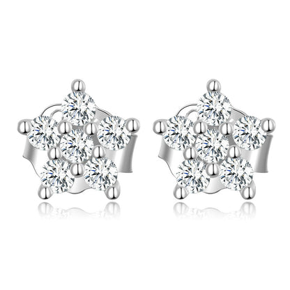 925 Sterling Silver Plated Platinum Pavé Setting CZ Earrings for Women  DestGlow