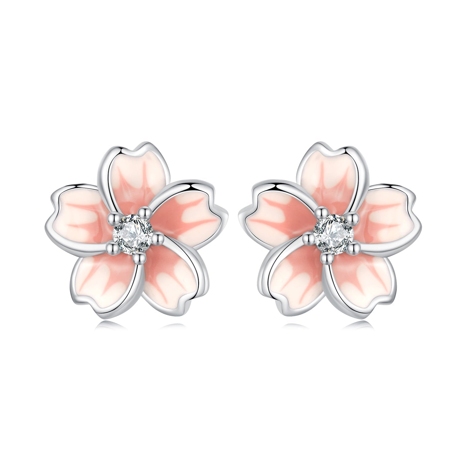 925 Sterling Silver Multi-Color Enamel Pavé CZ Earrings  DestGlow