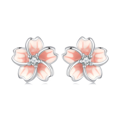 925 Sterling Silver Multi-Color Enamel Pavé CZ Earrings  DestGlow