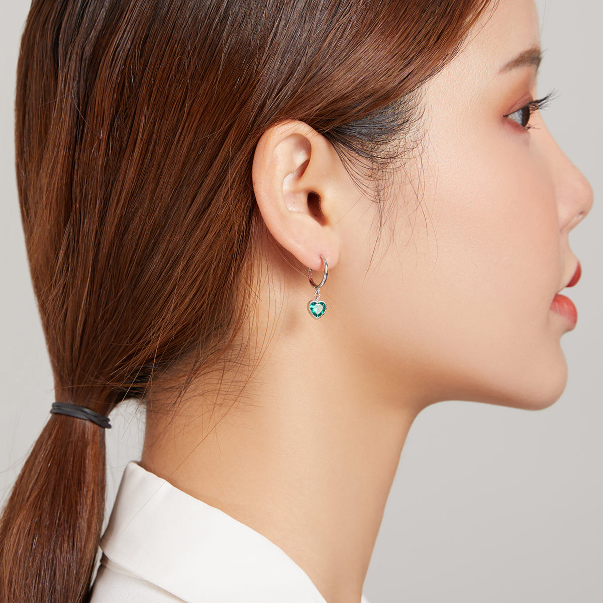 925 Sterling Silver Earrings with Pavé Setting CZ and Plated Platinum  DestGlow