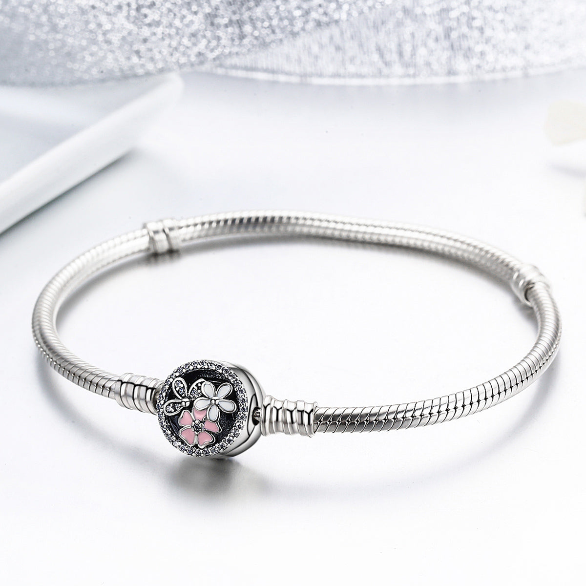 925 Sterling Silver Bracelet 18CM for Women  DestGlow