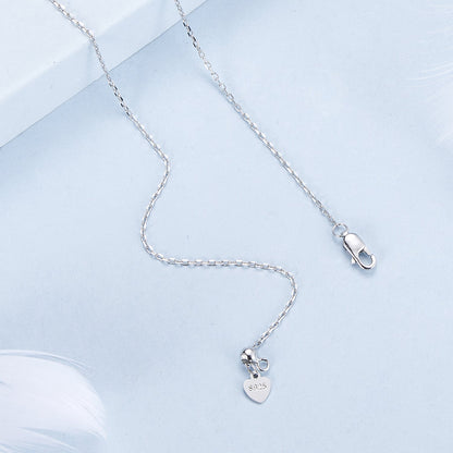 925 Sterling Silver 400mm CZ Pavé Setting Necklace for Women