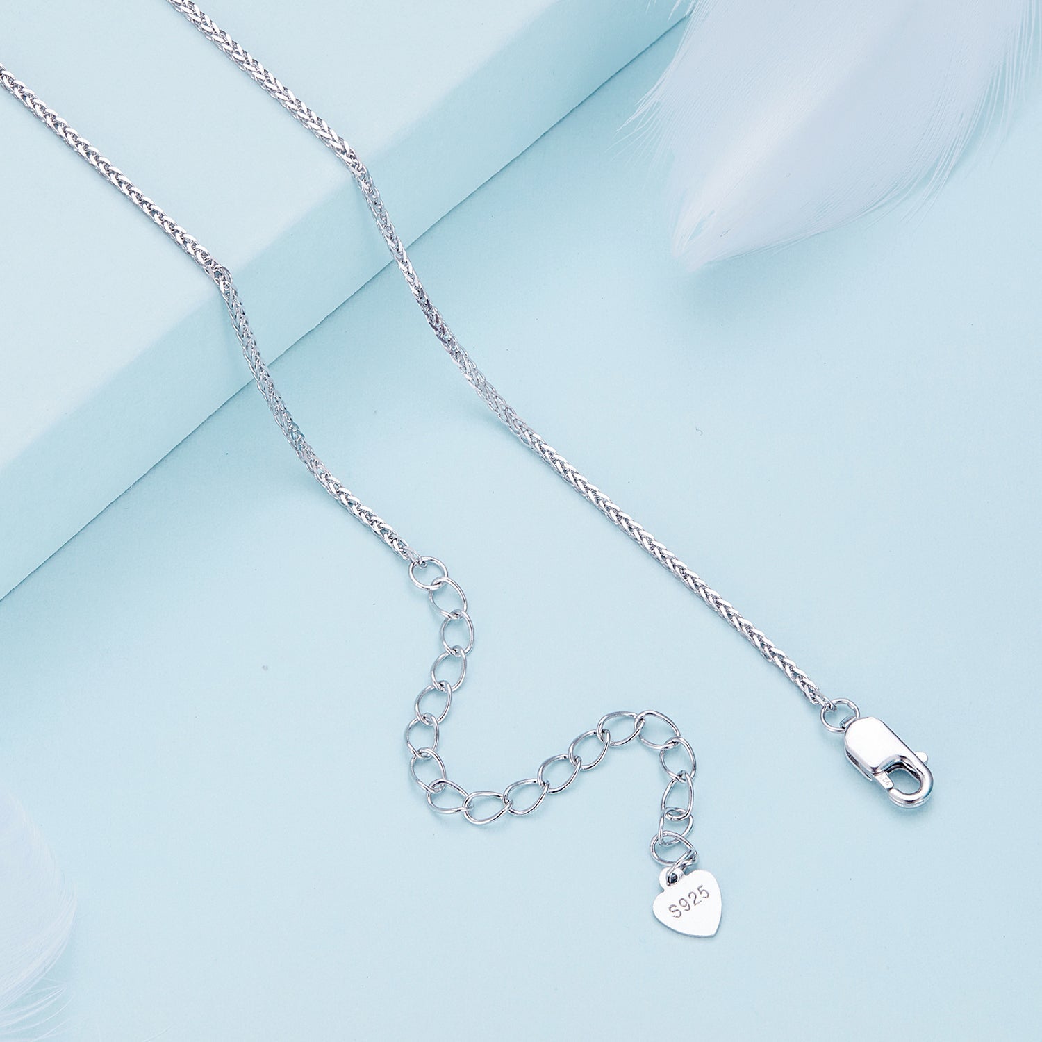 925 Sterling Silver Platinum Plated 45cm Chain Length Necklace for Women  DestGlow