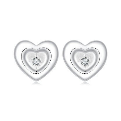 925 Sterling Silver White Gold Plated CZ Earrings  DestGlow