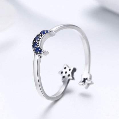 925 Sterling Silver Adjustable Ring, 0.2cm Width, Size 1.1*0.7cm, Women  DestGlow