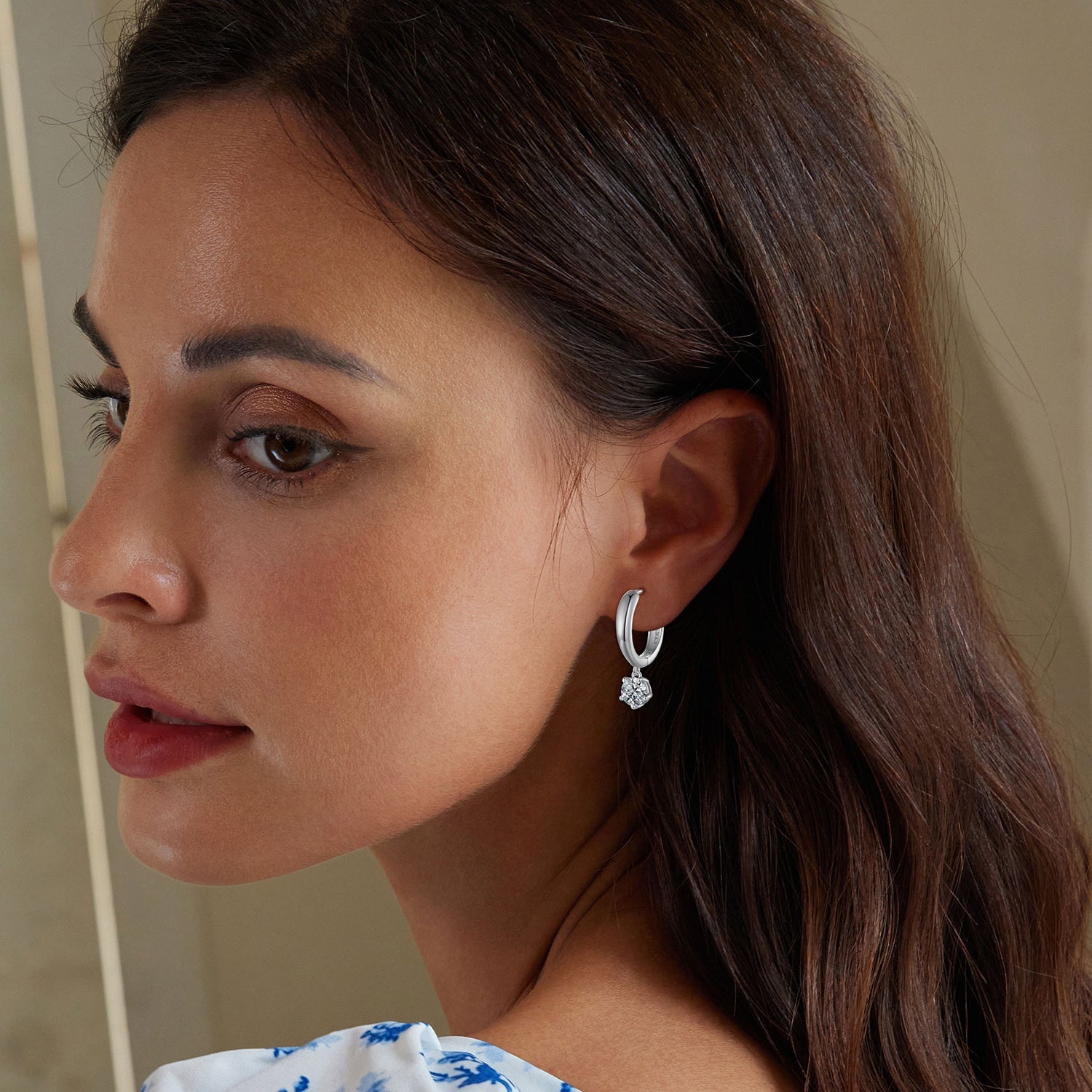 S925 Sterling Silver 0.50 Carat Moissanite Earrings for Women  DestGlow