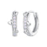 925 Sterling Silver Nano Opal Earrings for Women - White Gold Plated - 12x5mm  DestGlow