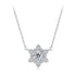 925 Sterling Silver White Gold Plated CZ Necklace 45cm for Women  DestGlow
