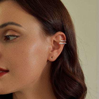 925 Sterling Silver Earrings with Pavé Setting CZ in Platinum  DestGlow
