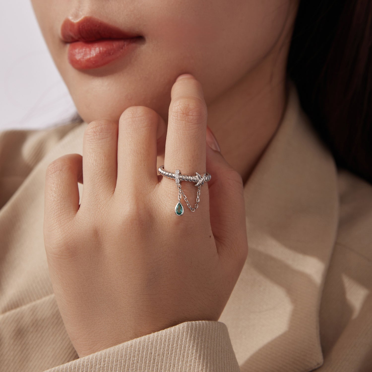 925 Sterling Silver Ring with Pavé Setting and CZ for Women  DestGlow