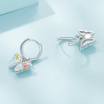 925 Sterling Silver Earrings with Resin, 23x13mm, Plated Platinum for Women  DestGlow