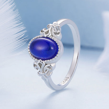 925 Sterling Silver Ring 1.7mm Size 6.0 with Transparent Glass for Women by Bids.com