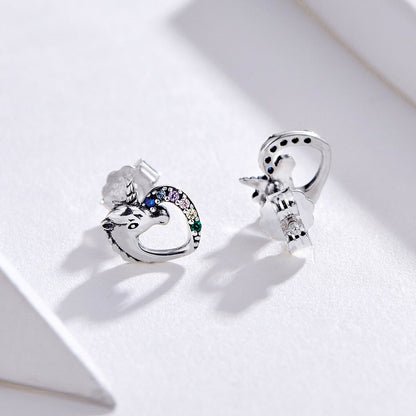 925 Sterling Silver Earrings with Oxidized Finish and Pavé Setting  DestGlow
