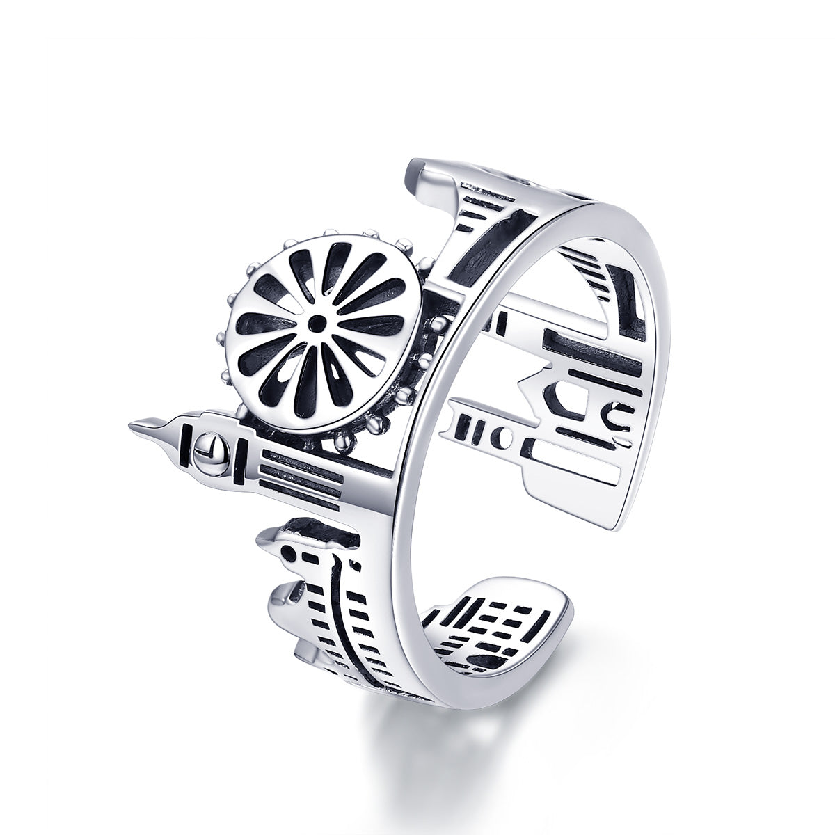 S925 Sterling Silver 1.2 cm Wide Ring  DestGlow