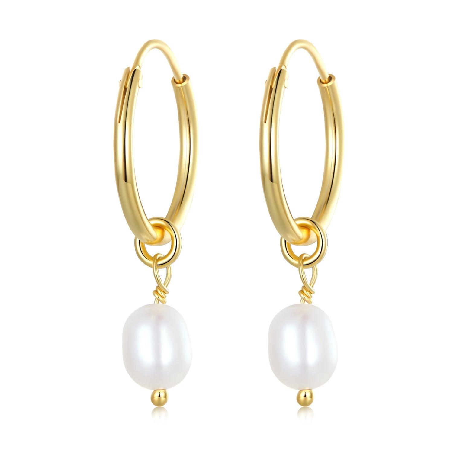 925 Sterling Silver Baroque Pearl Earrings for Women