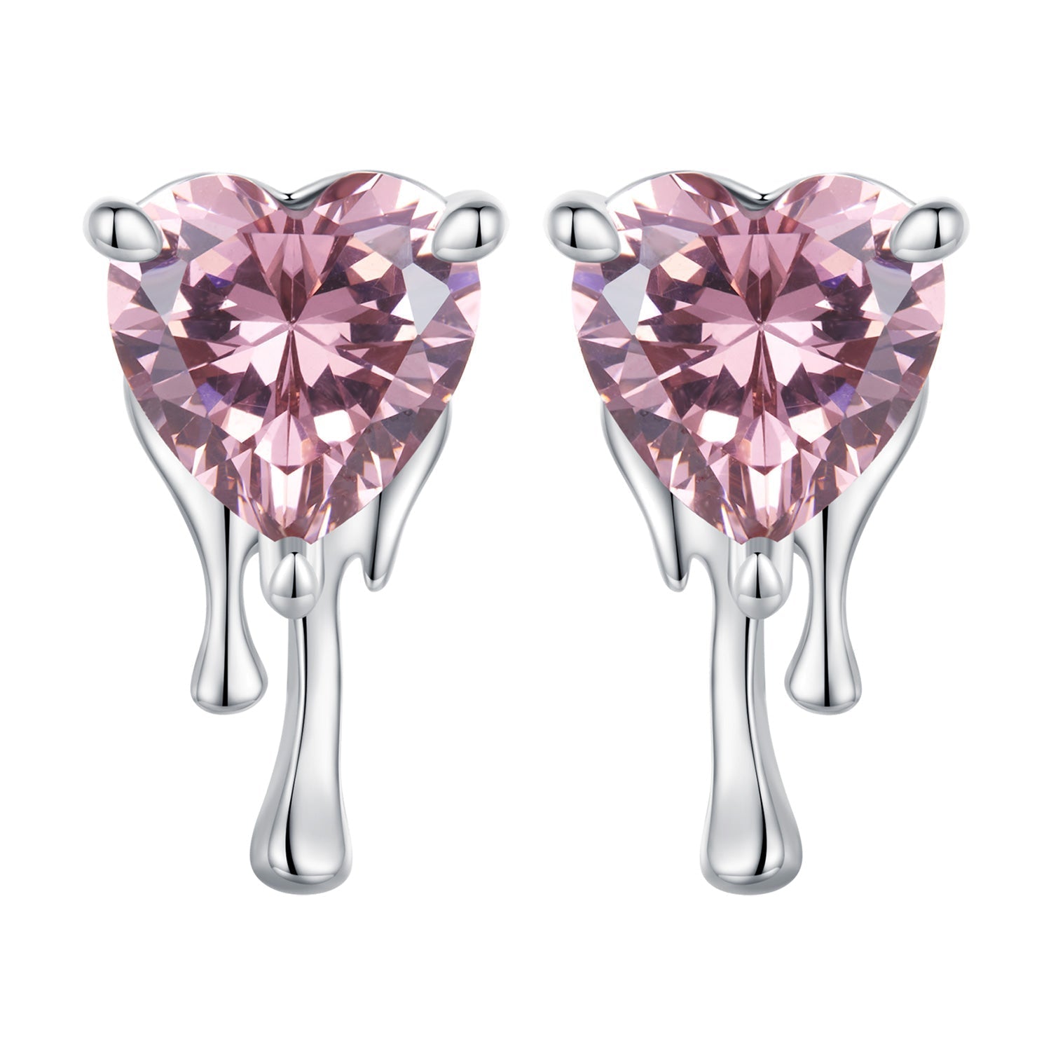 925 Sterling Silver CZ Earrings with Pavé Setting for Women