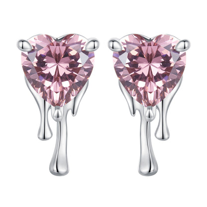 925 Sterling Silver CZ Earrings with Pavé Setting for Women