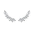 925 Sterling Silver White Gold Plated CZ Earrings 0.5*1.8cm for Women  DestGlow
