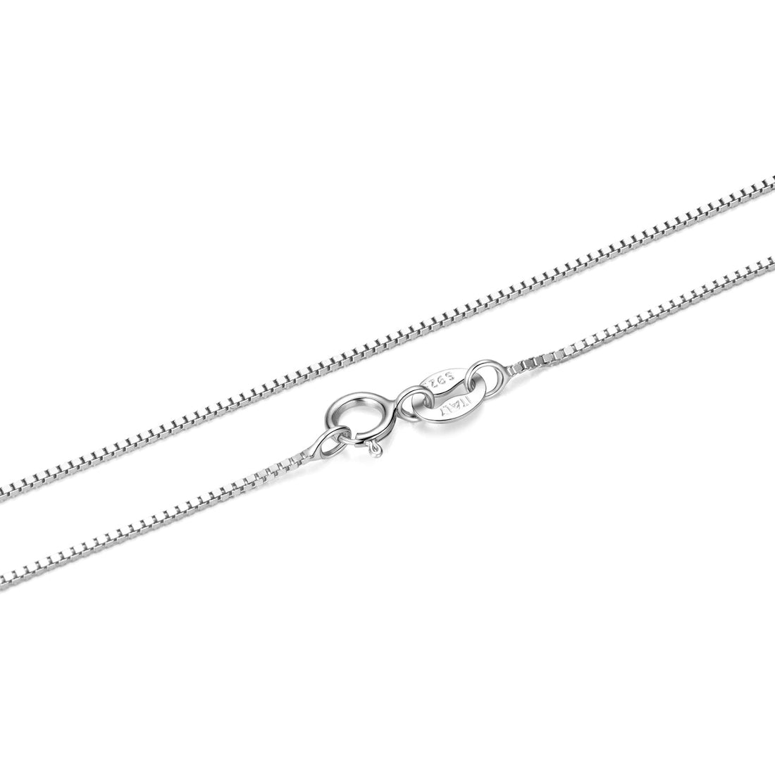 925 Sterling Silver + Plated White Gold Necklace 40cm for Women  DestGlow
