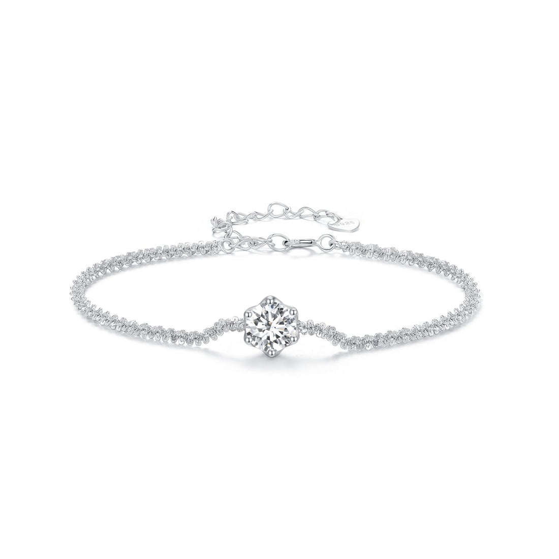 925 Sterling Silver 1 Carat Moissanite Bracelet for Women  DestGlow