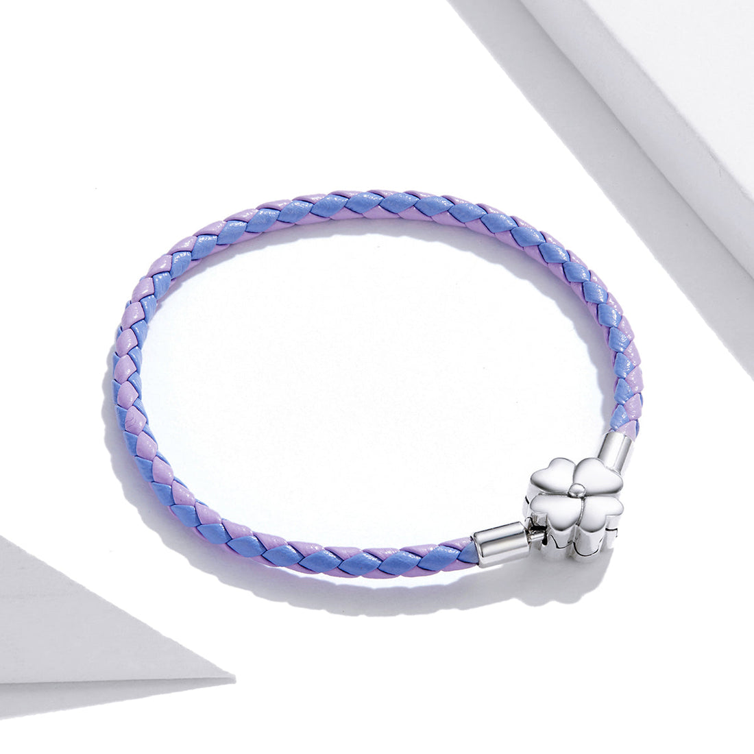 925 Sterling Silver Oxidized Silver Leather 17cm Bracelet  DestGlow