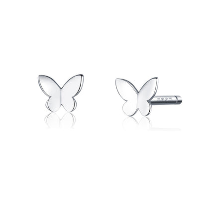 925 Sterling Silver &amp; Platinum Plated Earrings
