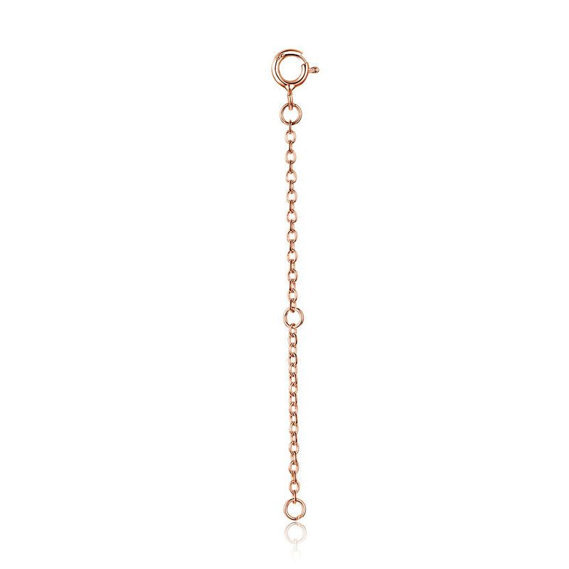 925 Sterling Silver + Plated Platinum 10cm Extension Chain Necklace  DestGlow