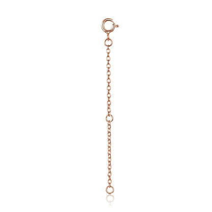 925 Sterling Silver + Plated Platinum 10cm Extension Chain Necklace  DestGlow