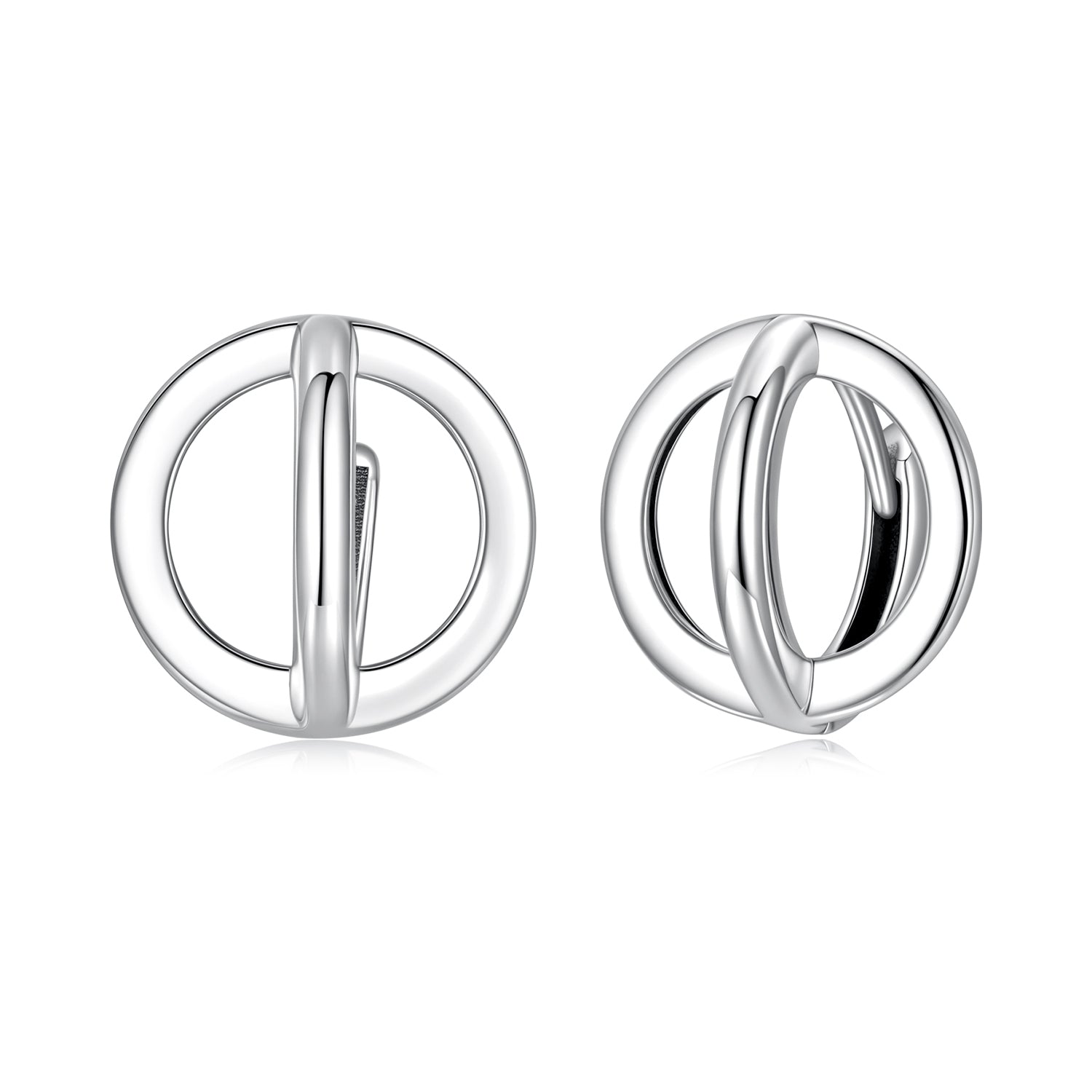 925 Sterling Silver Earrings - Oxidized Silver Finish, 1.3cm for Women  DestGlow
