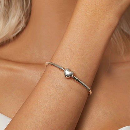 925 Sterling Silver White Gold Plated 17.0cm CZ Bracelet for Women  DestGlow