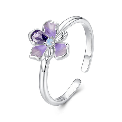 925 Sterling Silver Pavé Set CZ Enamel White Gold Plated Nano Opal Pendant Ring  DestGlow