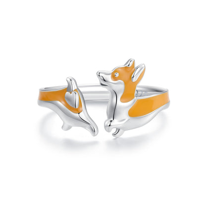 925 Sterling Silver Enamel Plated White Gold 2.6mm Ring  DestGlow