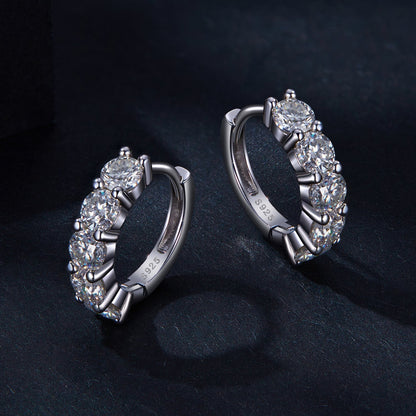 925 Sterling Silver 0.20 Carat Moissanite Earrings for Women  DestGlow