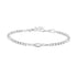 925 Sterling Silver Bracelet with Pavé Setting CZ, Platinum Plated, 14.5+3cm, for Women  DestGlow
