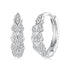 925 Sterling Silver Earrings with Pavé Setting CZ and White Gold Plating for Women  DestGlow