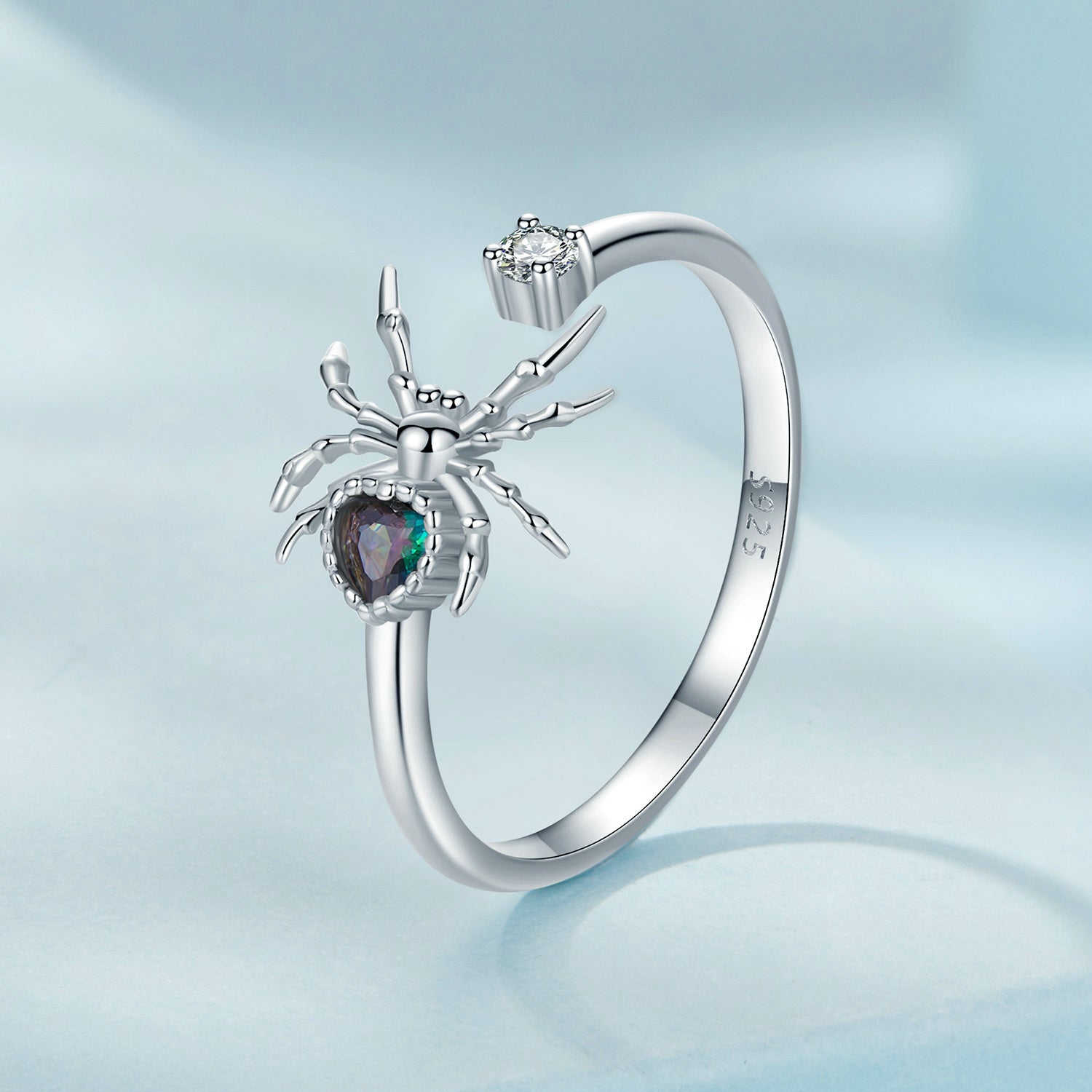 925 Sterling Silver White Gold Plated Ring with Pavé Setting CZ for Women  DestGlow