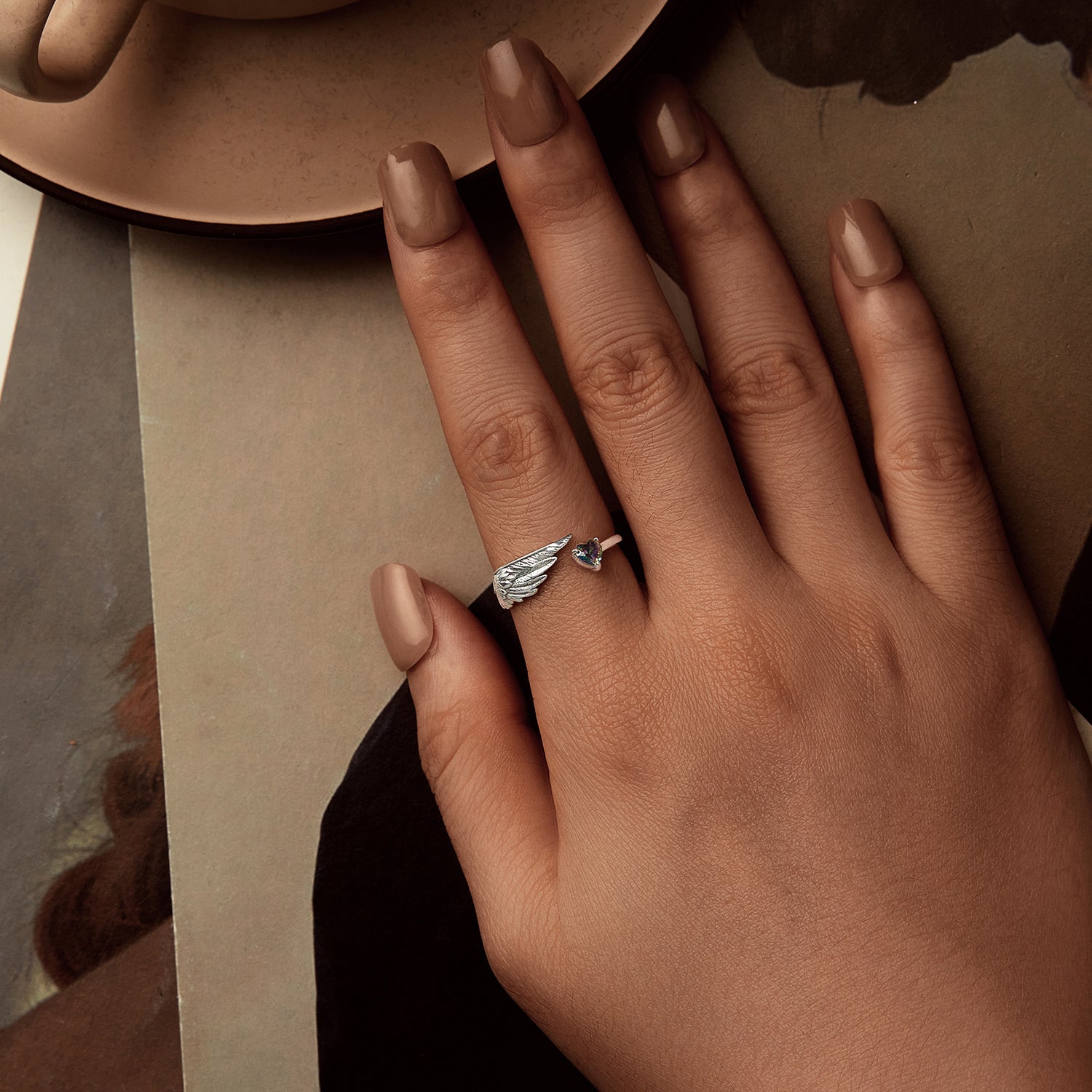 925 Sterling Silver Transparent Glass Ring for Women  DestGlow